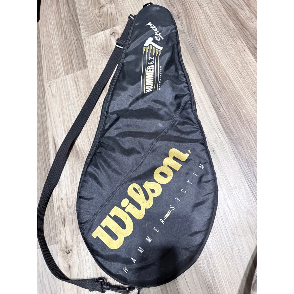 Wilson Hammer 6.2 Stretch Tennis Racquet Cover Bag Black Gold Hammer System